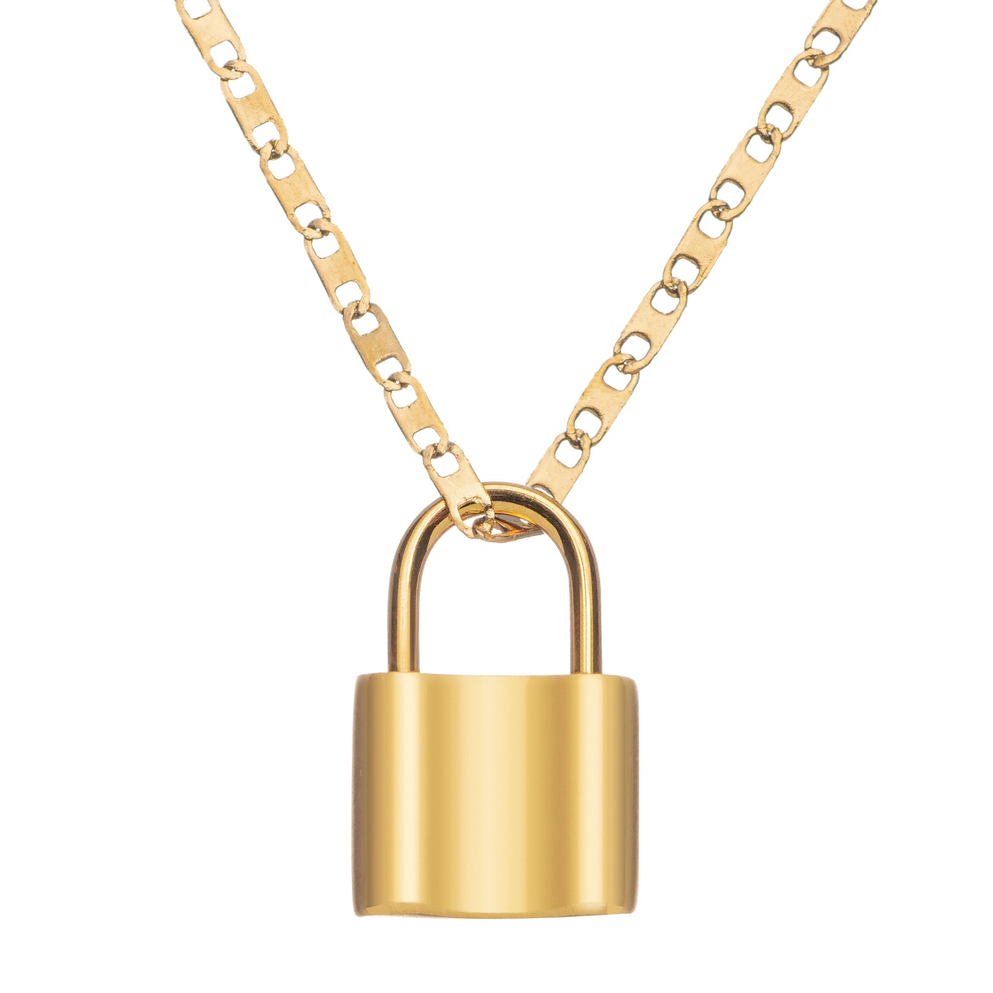 golden lock necklace