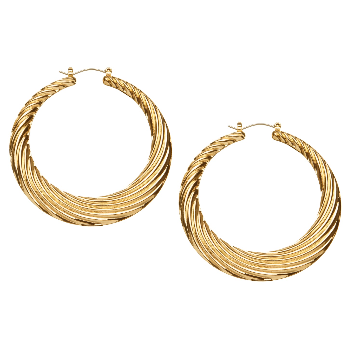textured hoop earrings