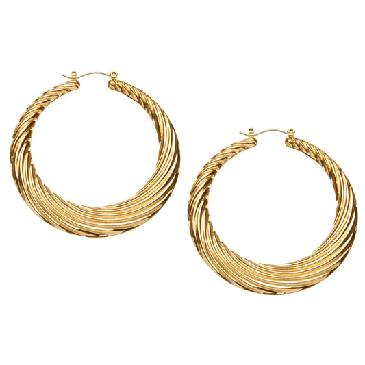Textured Hoop Earrings