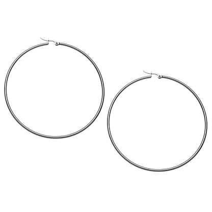 Classic Silver Hoop Earrings