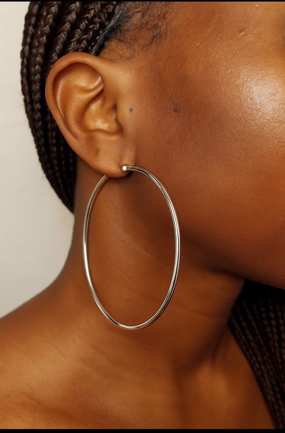 Classic Silver Hoop Earrings